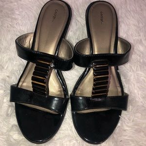 Black and Gold Sandal